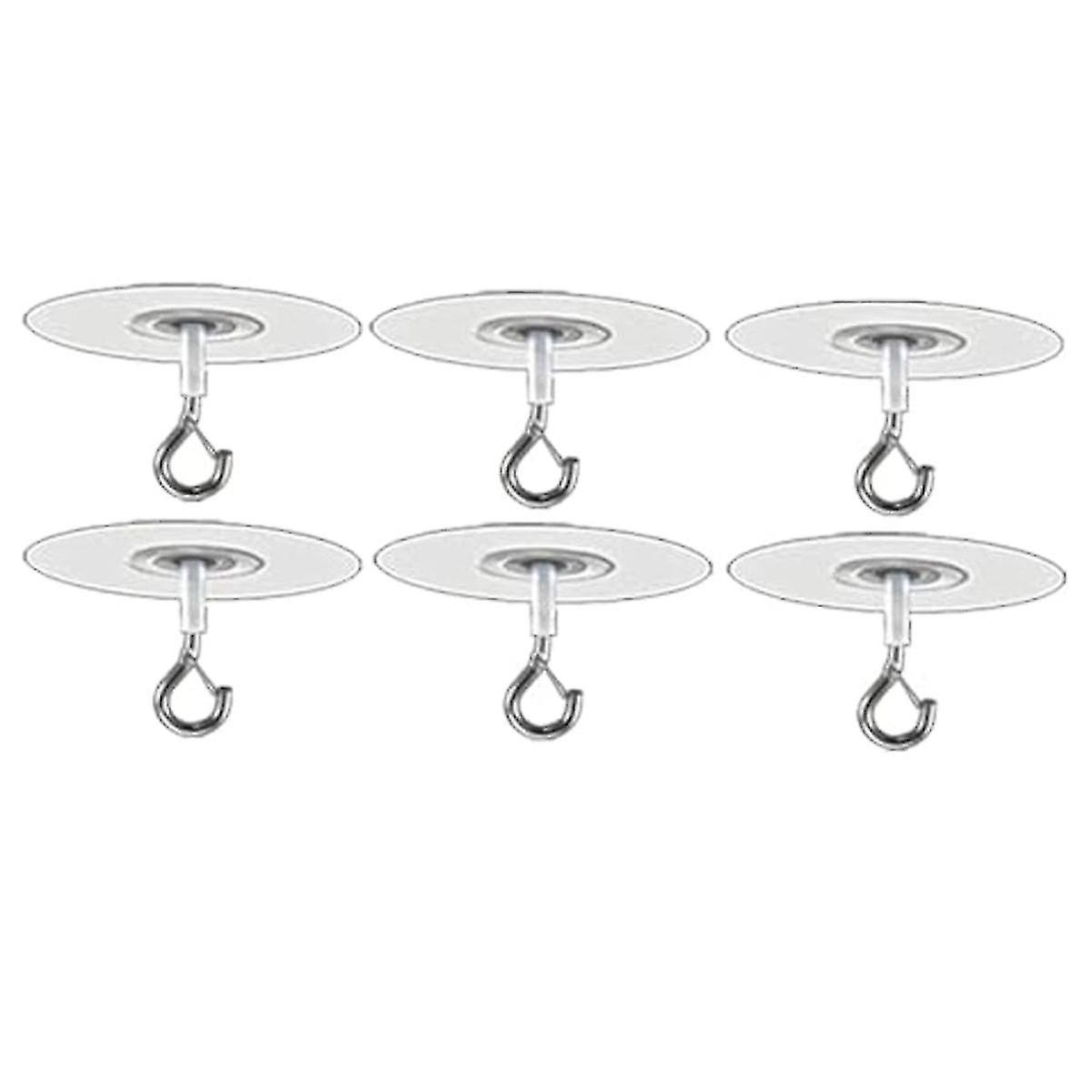 6Pcs Adhesive Ceiling Hooks for Popcorn Concrete Textured Ceiling Wall Surface, No Drilling Self Ad-Good