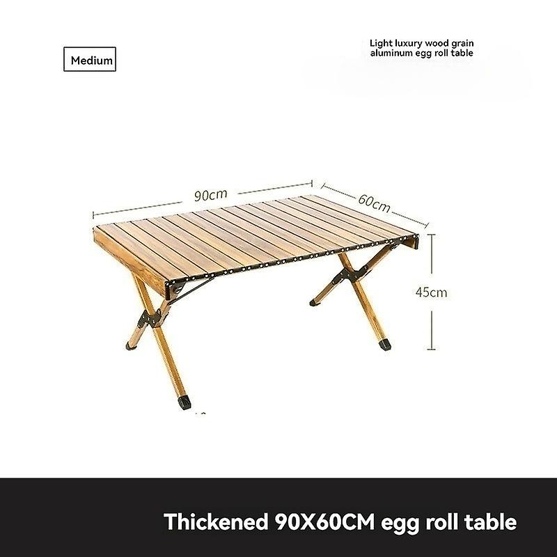 طاولة كعكة قابلة للطي من الخشب الصلب للبالغين ، مناسبة للمخيمات والنزهات 90 * 60 سم
