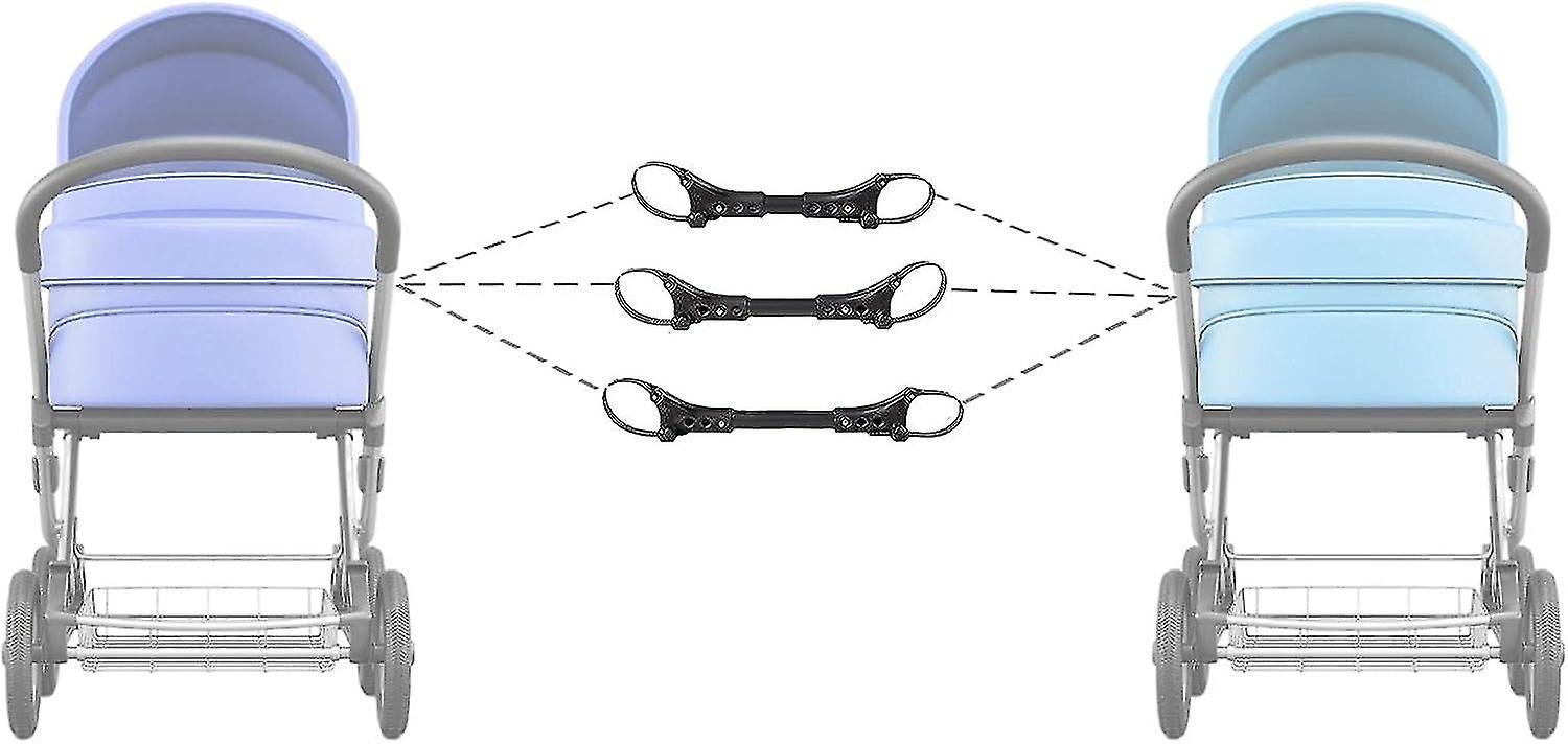 3pack Stroller Connectors For Twins Stroller, Adjustable Car Stroller Accessories Baby Stroller Conn