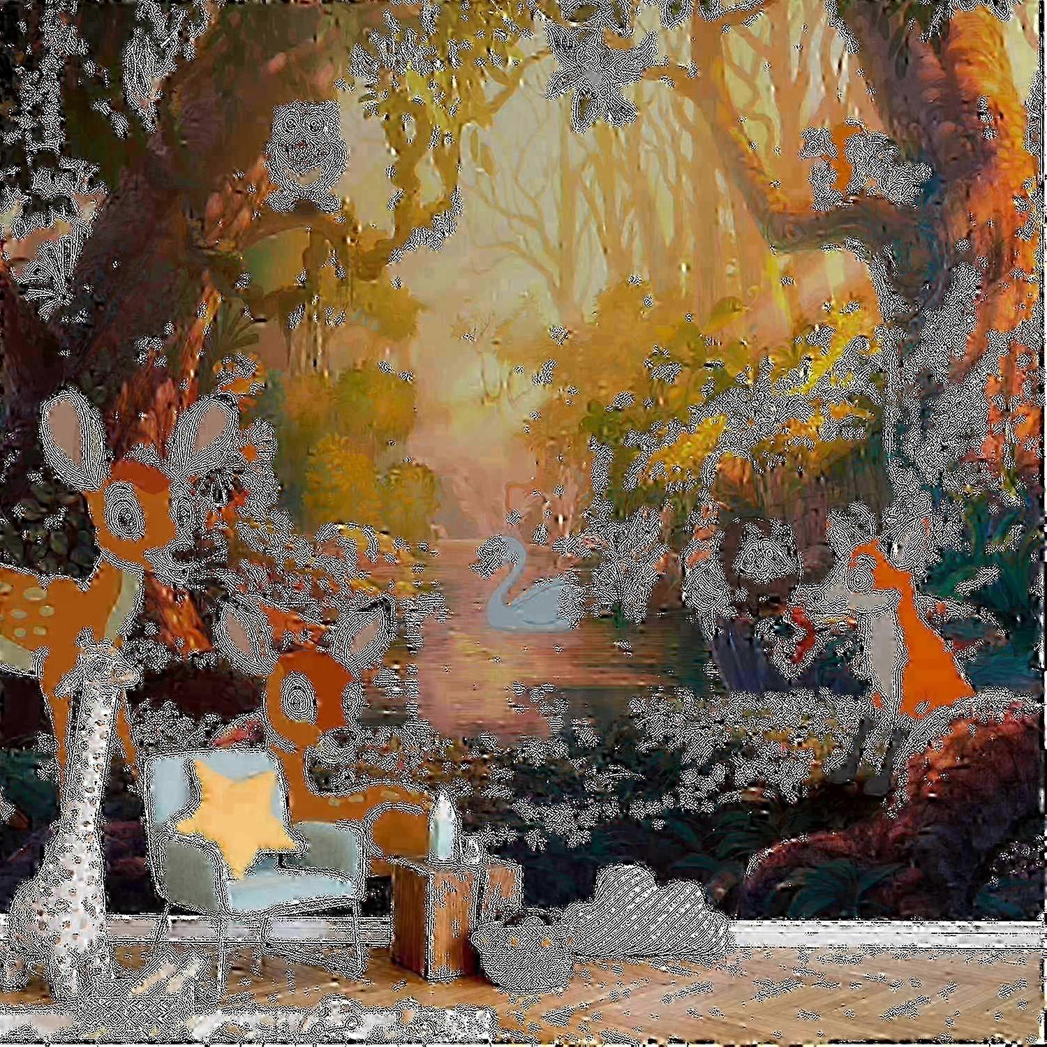 Mural de Parede Autoadesivo - Animais na Floresta