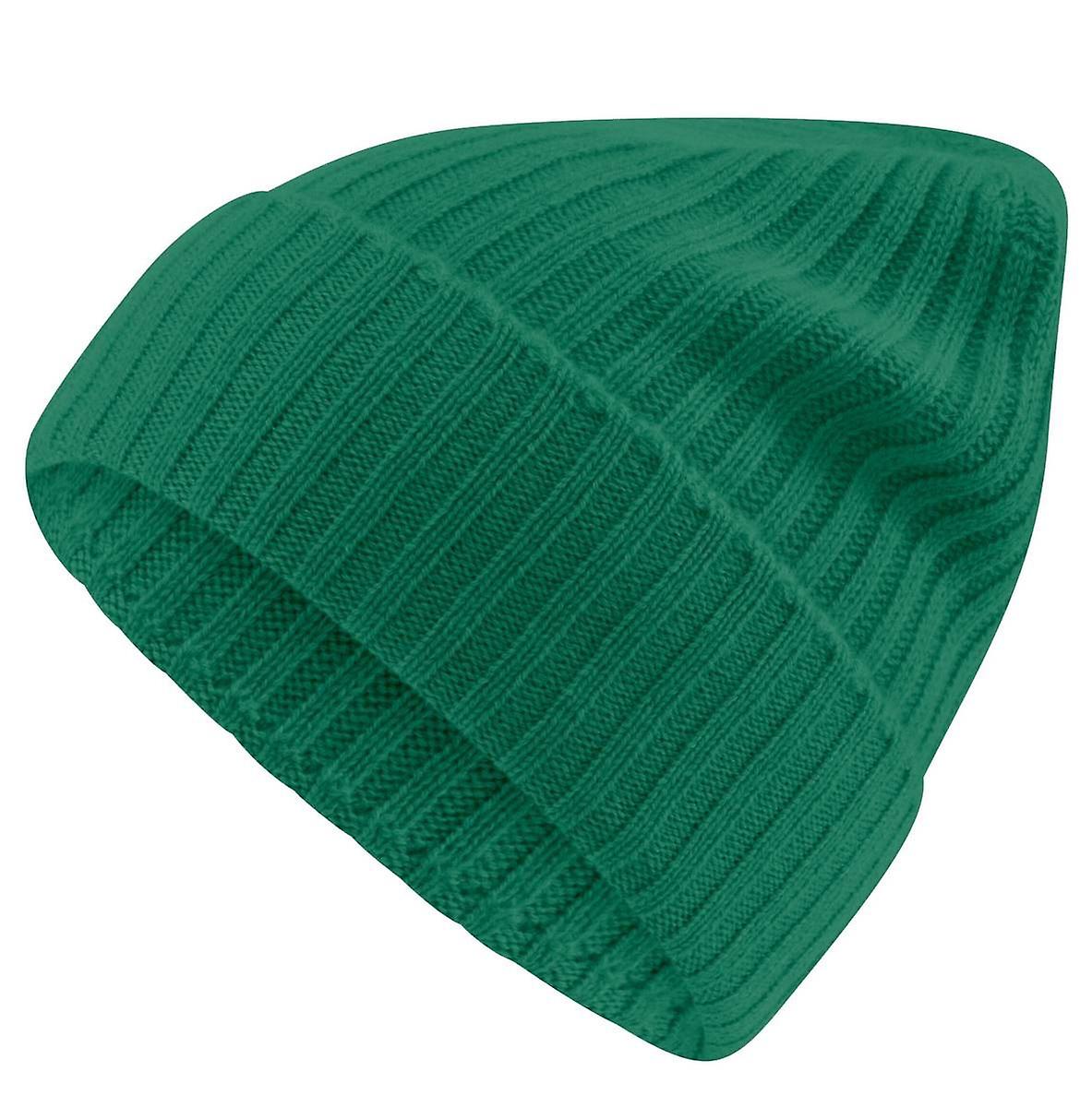 Falke Ribbed Cashmere Beanie - Grass Green