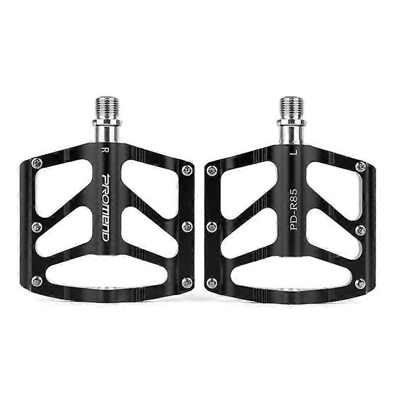Estone 3 Bearings Mountain Bike Aluminum Alloy Palin Wide Pedal Platform Pedals Black