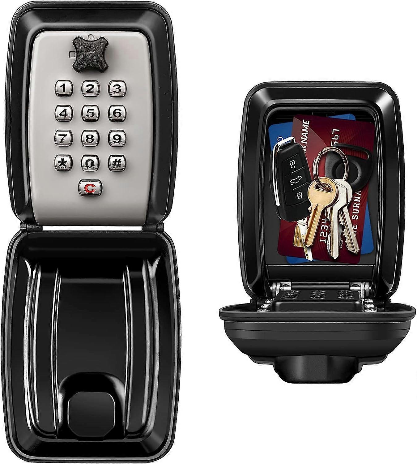 Outdoor Secure Key Box, Large Wall-Mounted Key Box with 12-Digit Code, Waterproof, Rust-Proof, Secure Key Box, Ultra-Robust Digital Key Box for Home, 