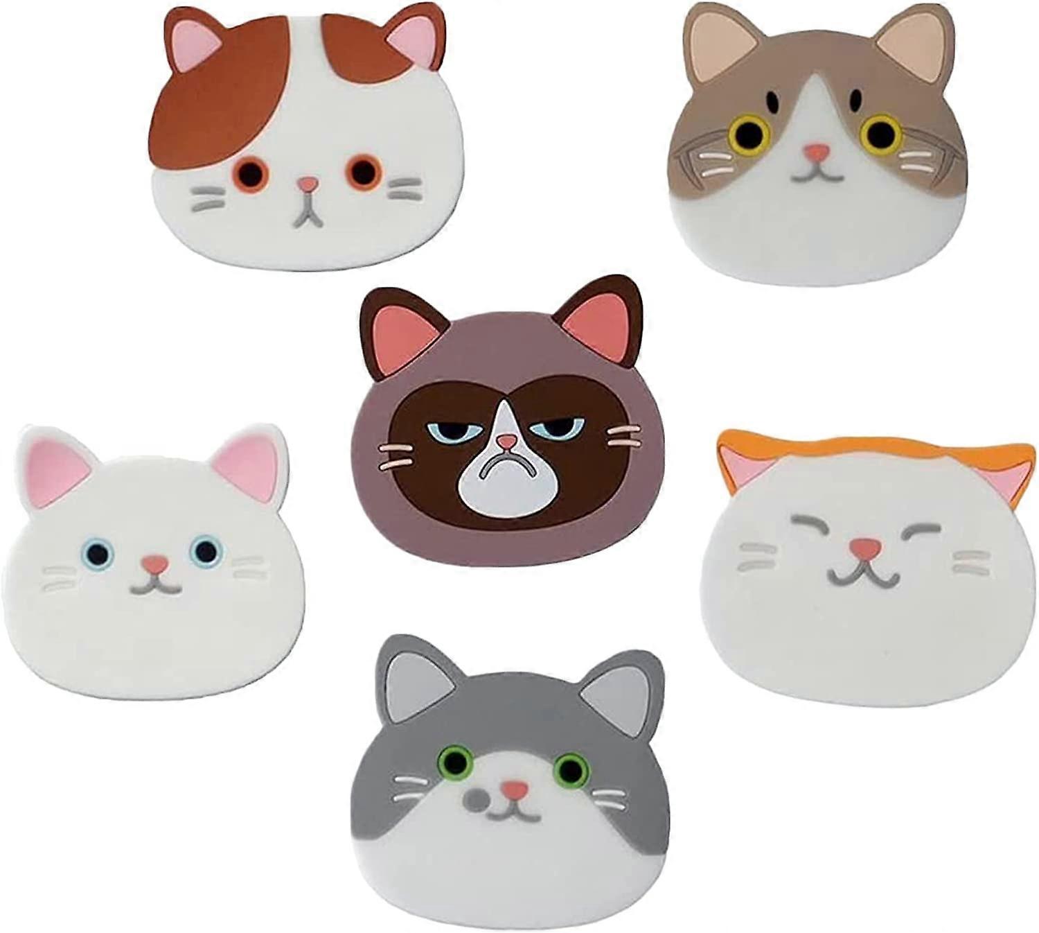 6pcs silicone Cat coasters, decorative coasters, wine coasters