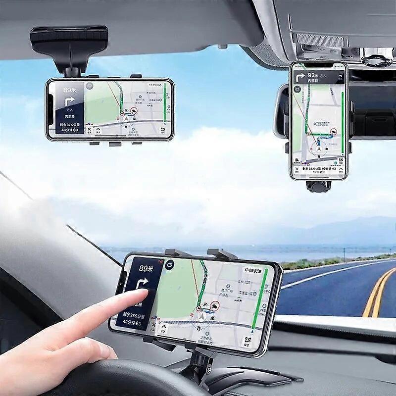 Car Phone Holder Dashboard Rearview Mirror Mobile Phone GPS Navigation Bracket Adjustable Phone Mount For iPhone 13 12 11 X 7 8 FN9U2780