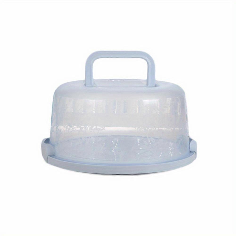 10.24x8.66x4.92 Inch Portable Cake Carrier with Handle, Plastic Fresh-Keeping Storage Box, Refrigerator Food Organizer, Fruit & Vegetable Container