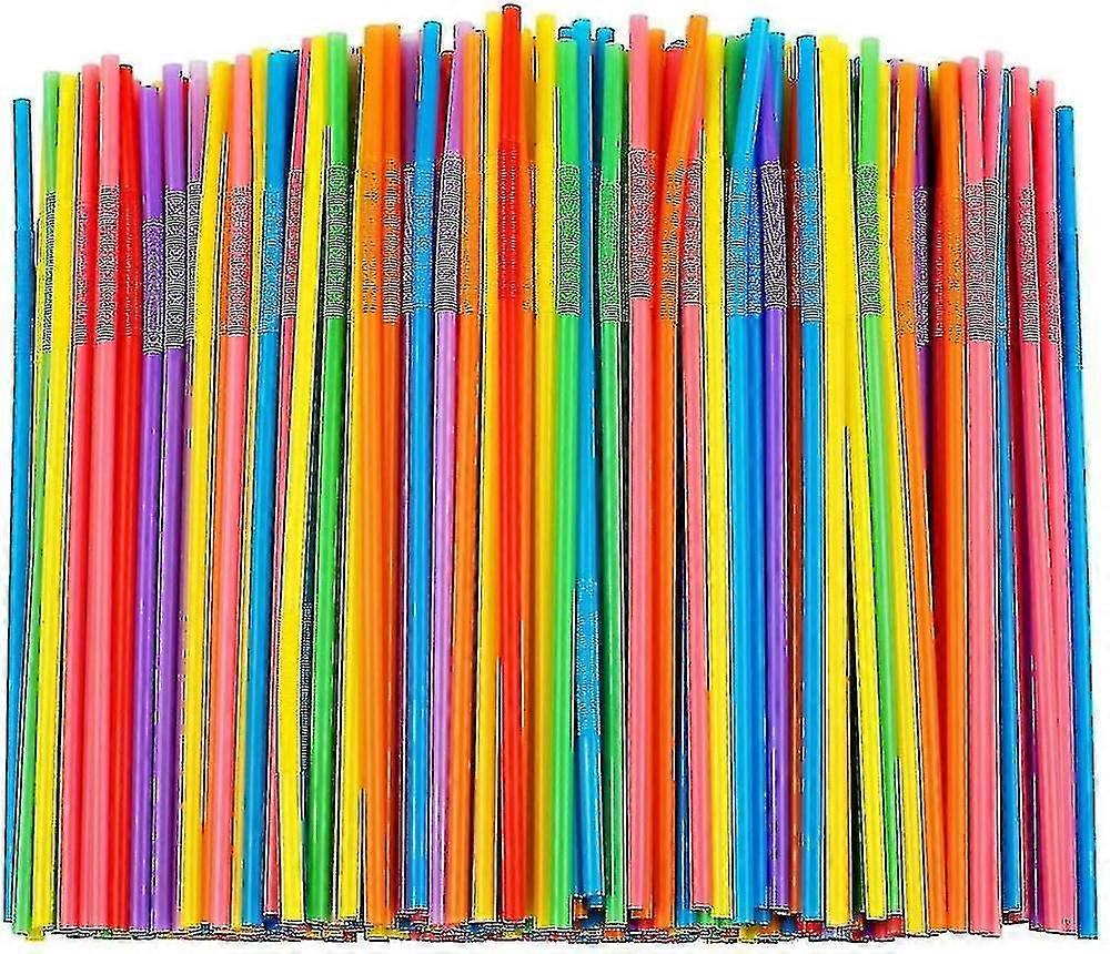 500 جهاز كمبيوتر شخصى الملونة البلاستيك المرن القش ، خالية من BPA المتاح بيندي القش