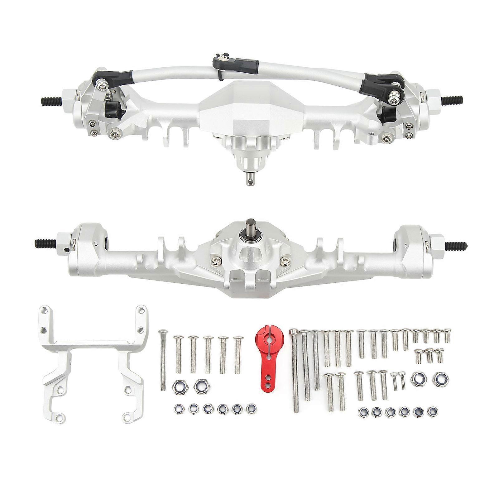 Rc Front Rear Axle Cnc Aluminum Alloy Rc Car Front Rear Axles Set For Axial Scx10ii Rgt 86100 Redcat Gen8 Silver