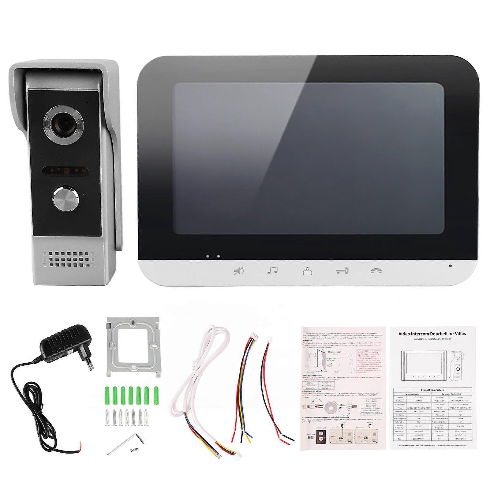 Door Video Intercom System Smart Visual Doorbell Door Phone For Villa House Office Apartment