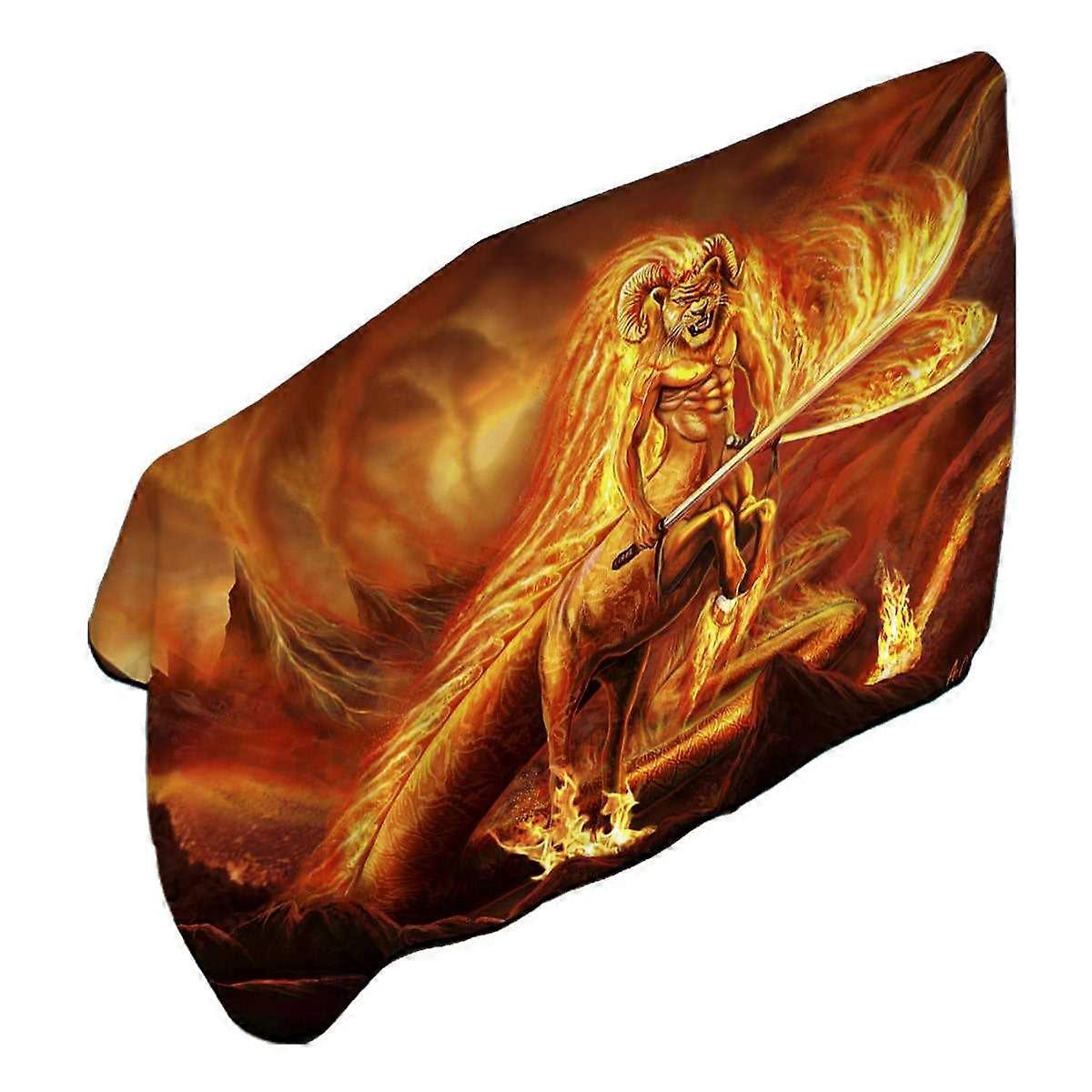 Fantasy Art Creature of Fire Microfiber Beach Towel