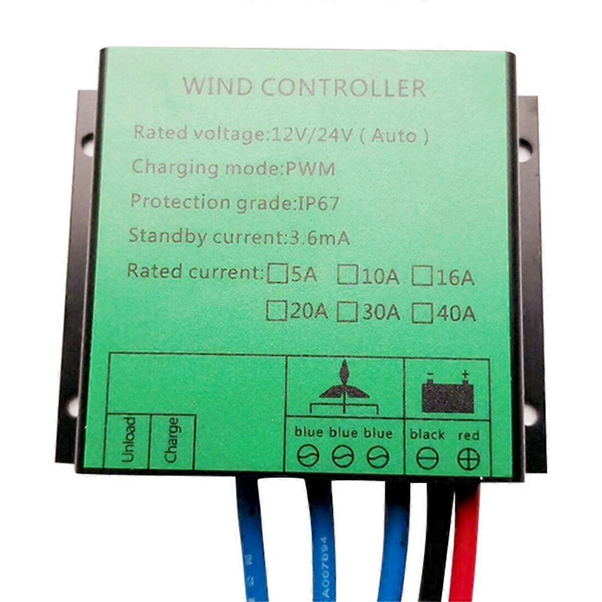 PWM Controller 300W Vindmølle Charge Controller Vandtæt Regulator Til Vindgenerator 12V 24V AUTO Switch 16A