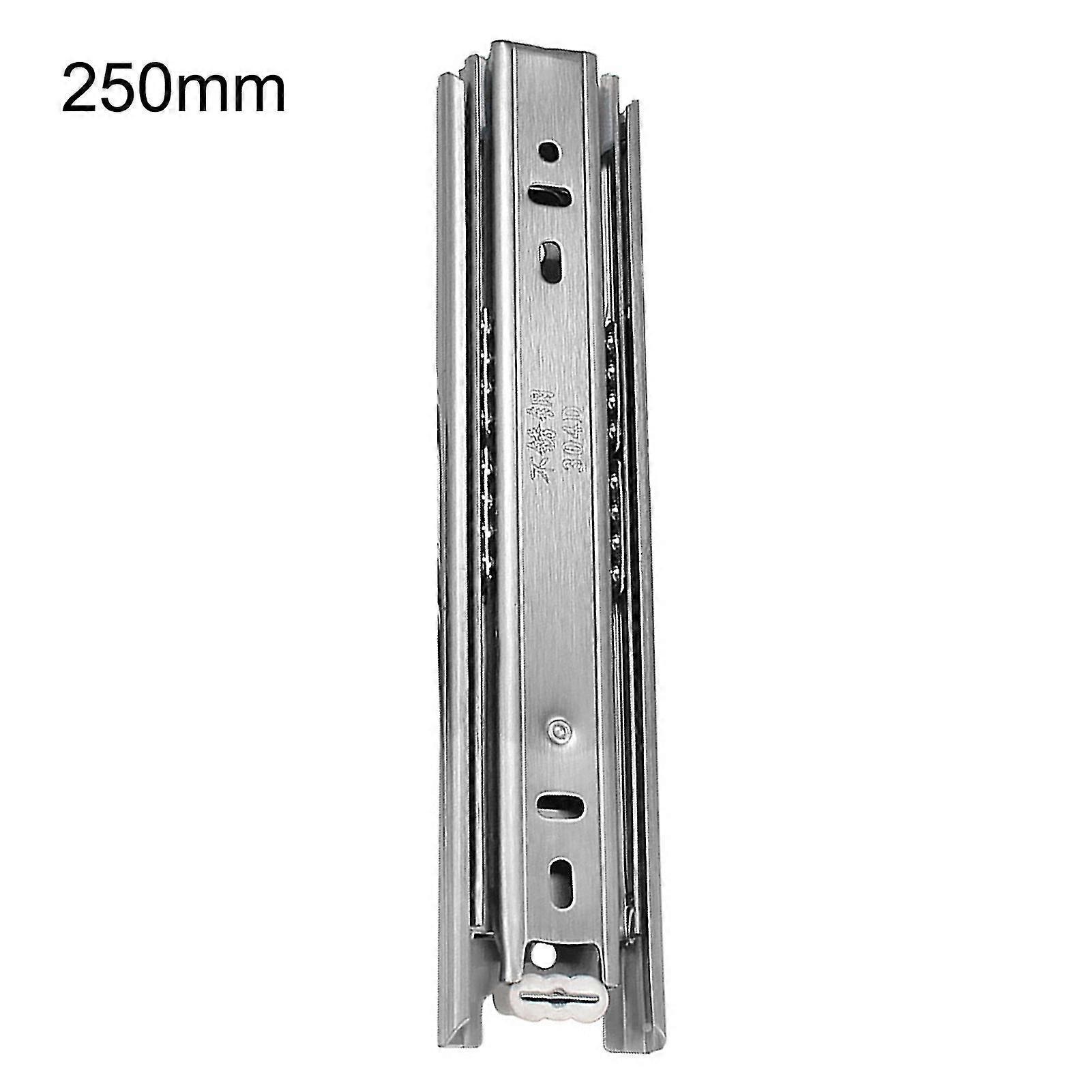 Drawer Slide Sliding Type Three Section Stainless Steel Soundless Good Smoothness Drawer Track Rail For Cabinet