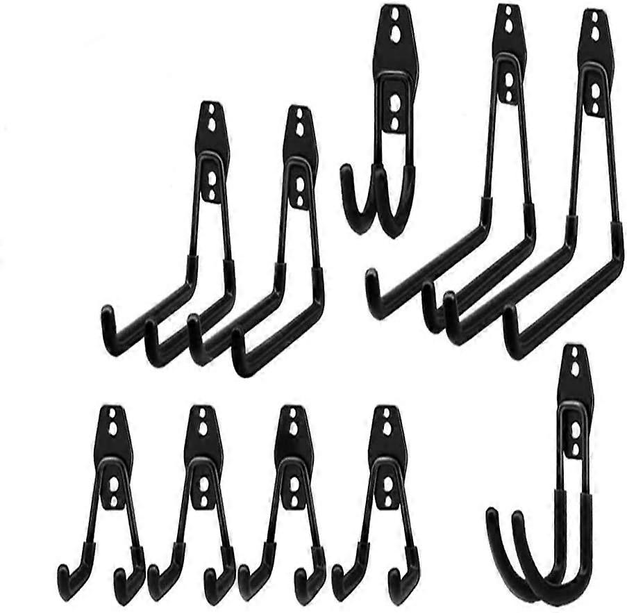 Garage Storage Hook for Organizing Power Tools Ladders Bulk Items Orange (10-Pack)