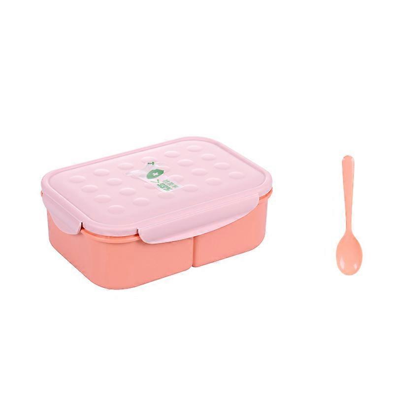 1150ML Lunch Box with Spoon Square Grid Fresh-keeping Lunch Box (Blue)