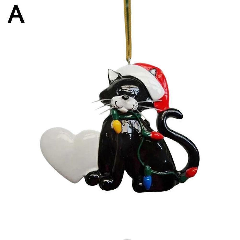 Décoration de Noël à suspendre en forme de chat ou d'animal