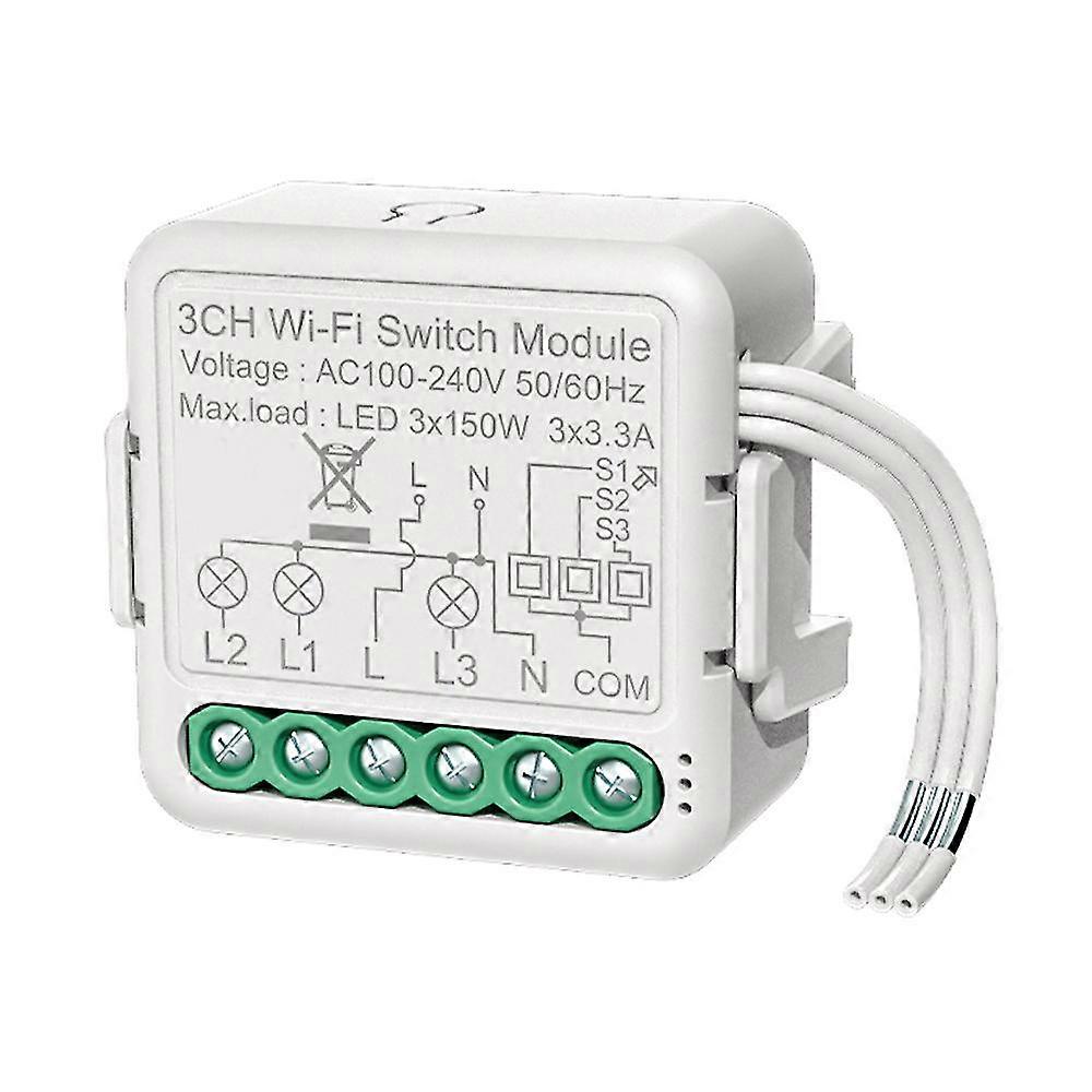 Tuya WiFi Switch Module with Dual Way Control, Smart Home Interruptor Work for Alexa, Google Home (