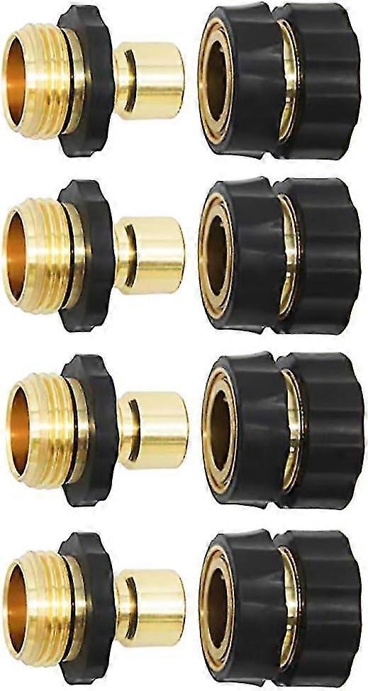 4 Pairs Garden 3/4" Pipe Hose Quick Connector Set