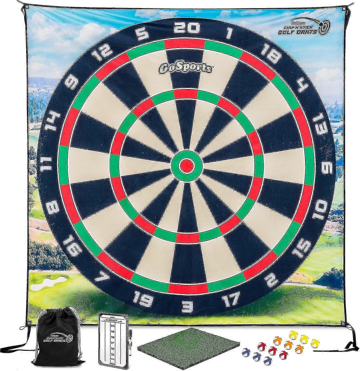 Chip N' Stick Golf Games With Chip N' Stick Golf Balls - Giant Size Targets With Chipping Mat - Choose Classic Or Darts180*180cm