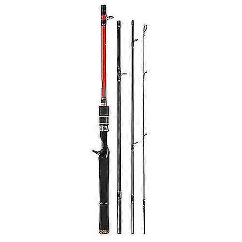 1.8m / 1.98m / 2.1m Spinning Casting Fishing Rod 4 Sections High Carbon Rods Fishing Tackle