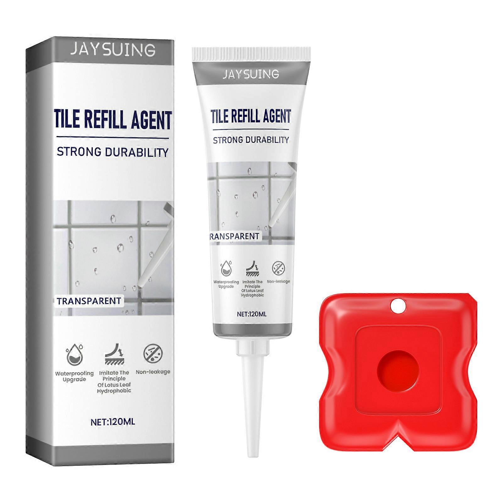 Tile-Gap Repair Glue Waterproof Sealant with Scraper for Floor Seam Restore Grout Lines