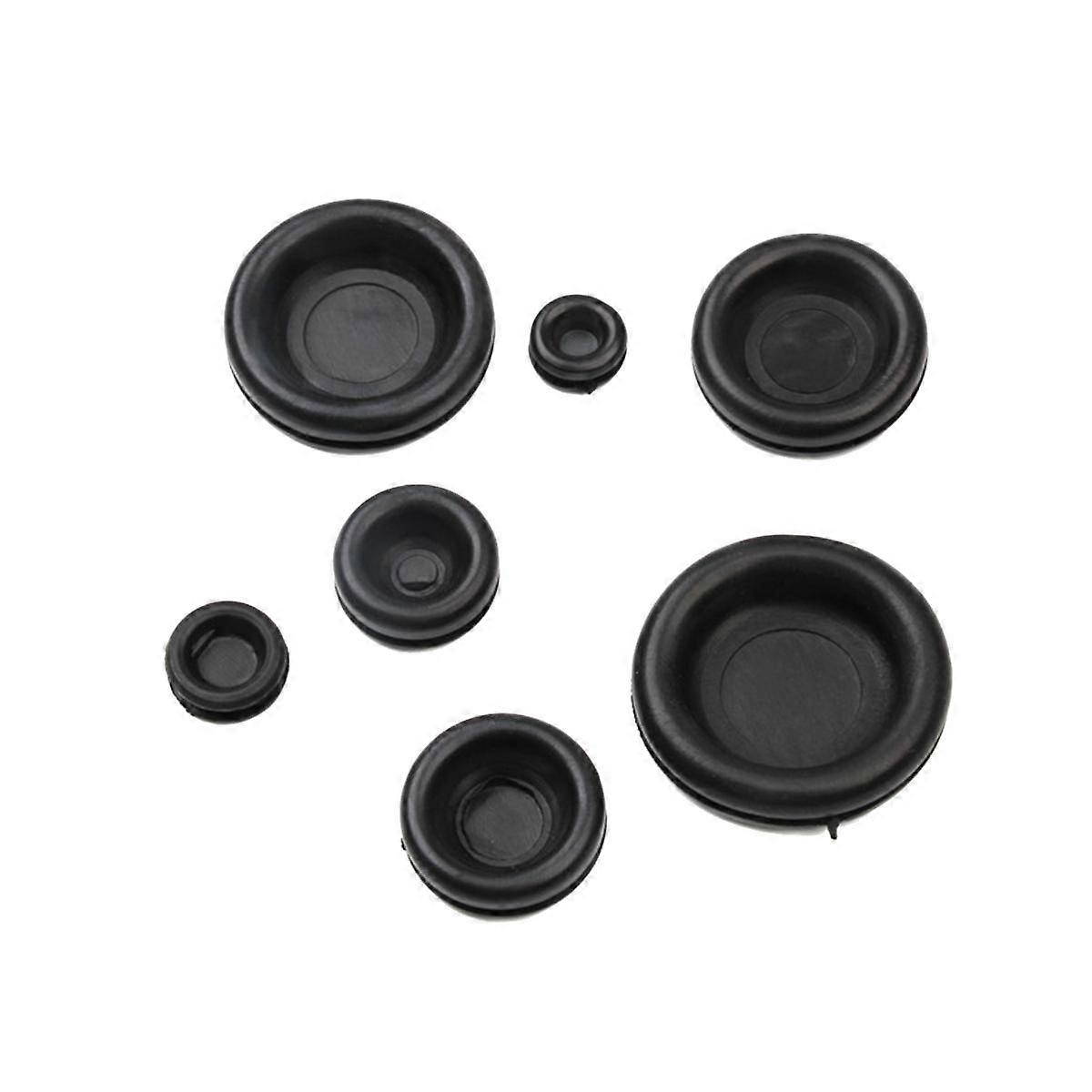 170Pcs 7 Sizes Rubber Grommet Assortment Kit, Firewall Hole Plug Set Electrical Wire Gasket Solid H
