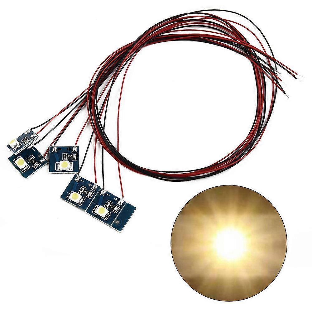 5pcs Model Train Pre-soldered Micro Litz Wired 12v LEDs For Model Railway Building Interior Lighting For Hornby OO HO