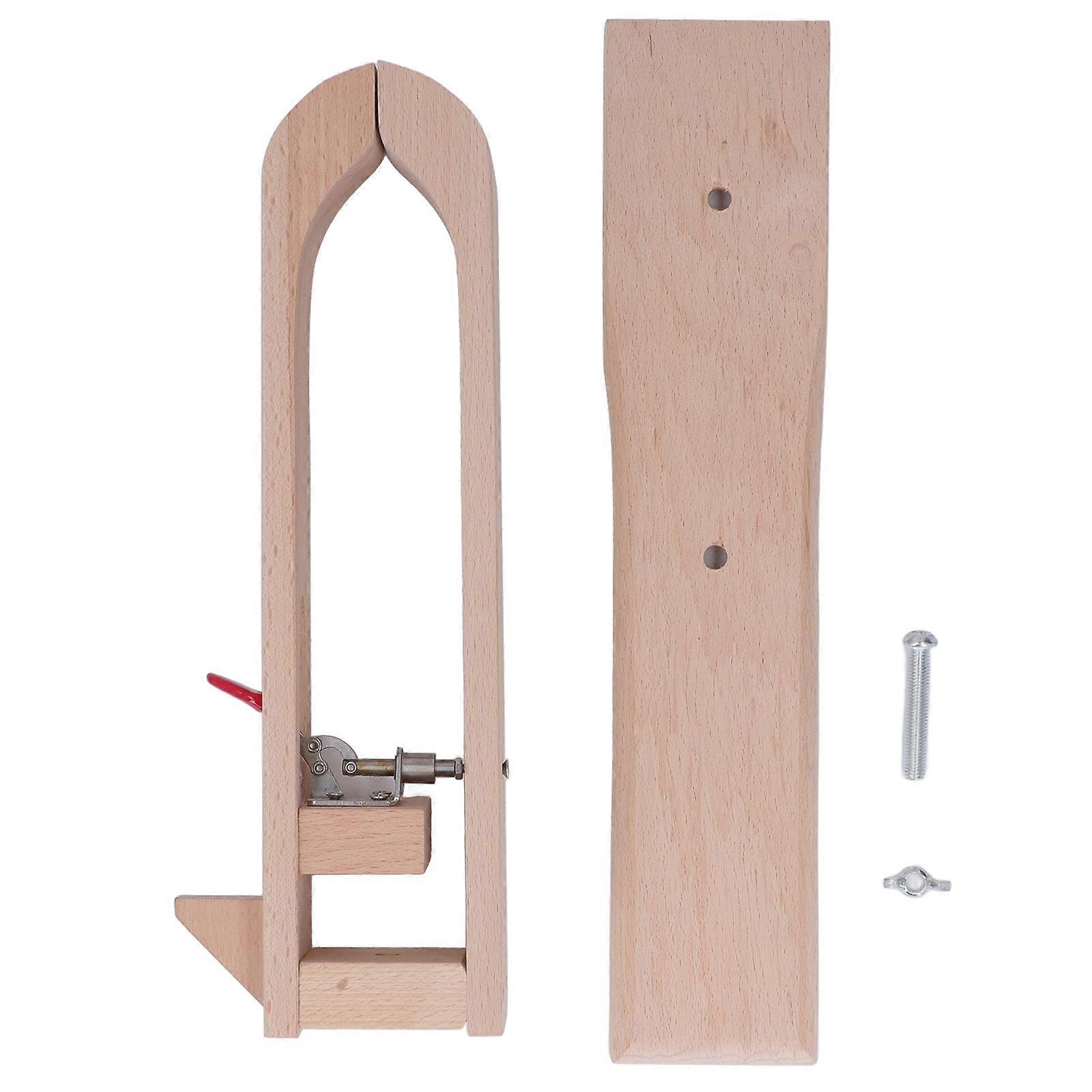 Leather Stitching Pony Anti Deformation Adjustable Stretch Rod Hand Stitching Pony Beech Wood Leather Sewing Pony for DIY
