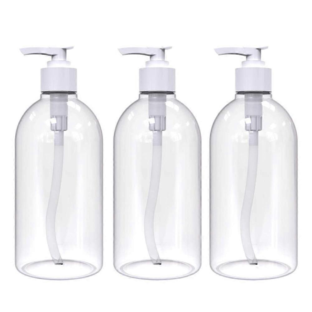 1/3 Pcs 500ml Refillable Shampoo Bottles Pump Bottles Conditioner Dispenser Empty for Bathroom