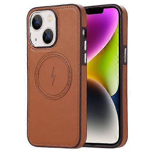 For iPhone 15 Side Leather Magsafe Mobile Phone Case