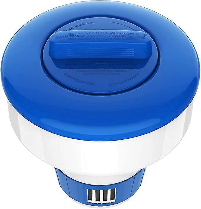 ZK-Inch Float Chlorine Dispenser, Large Capacity Dosing Float, Adjustable Release Rack, Float Chemical Float, Pool Chlorine Dispenser, Blue and White