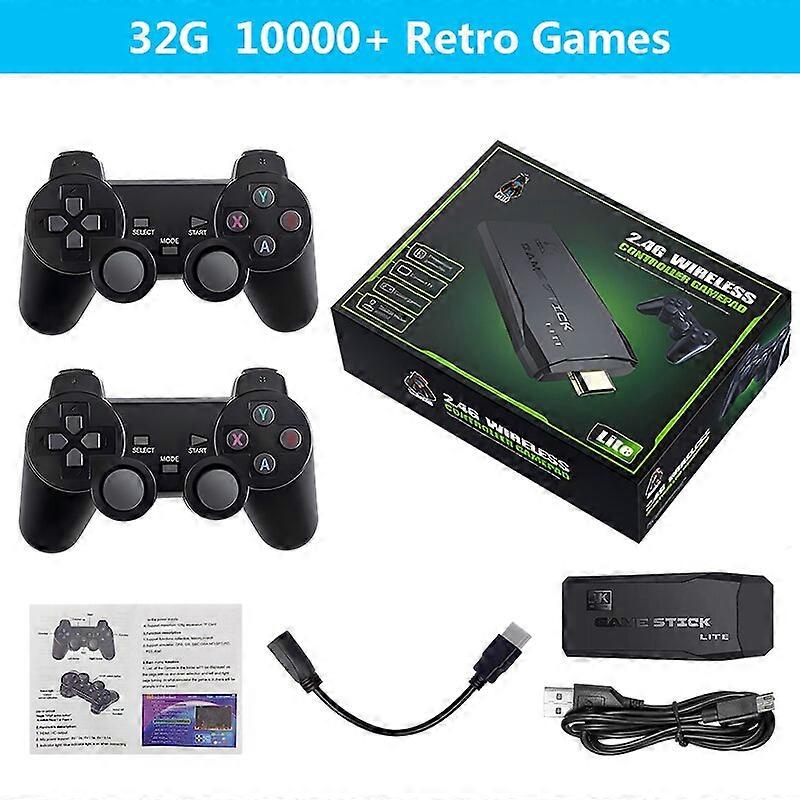 Console per videogiochi 64GB Costruito in 14000+ Giochi Console di gioco portatile Controller wireless Game Stick per PS1 GBA MAME GBMD NEO
