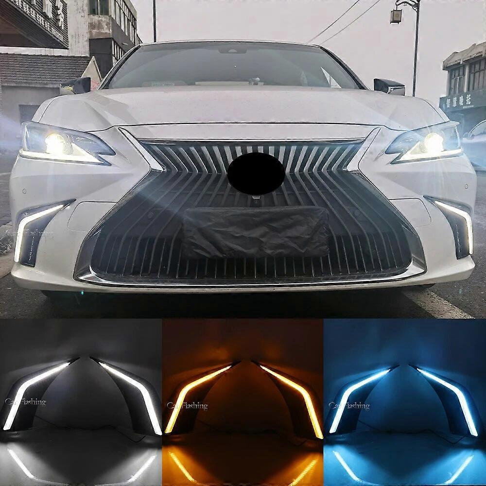 For Lexus ES200 ES250 ES300h ES350 2018 2019 2020 2021 2022 LED Dynamic Turn Signal Daytime Running Light DRL Daylight Fog Lamp