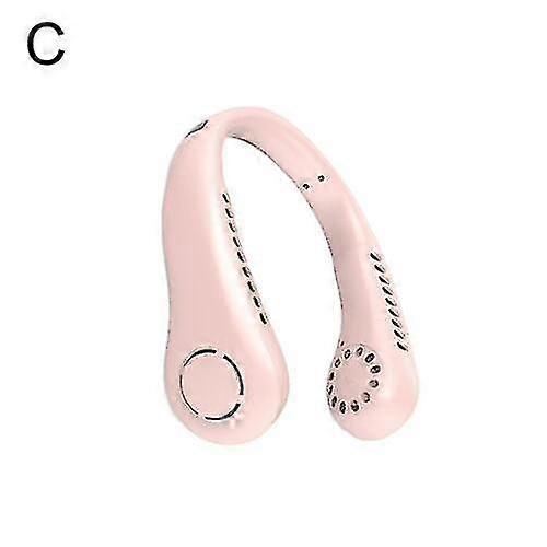 Sl Chang High-quality New Portable Neck Fan Hands-free Leafless Neck Fan A Must-have For Going Out In Summer Usb-rechargeable