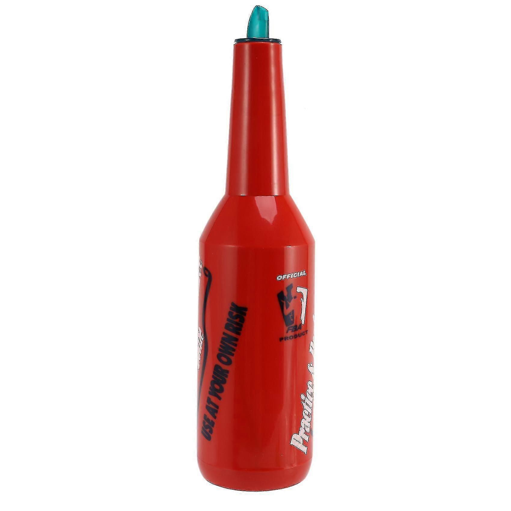 Flair Bartender Bartending Practice Bar Pub Bottle Wine Cocktail Shaker - Red
