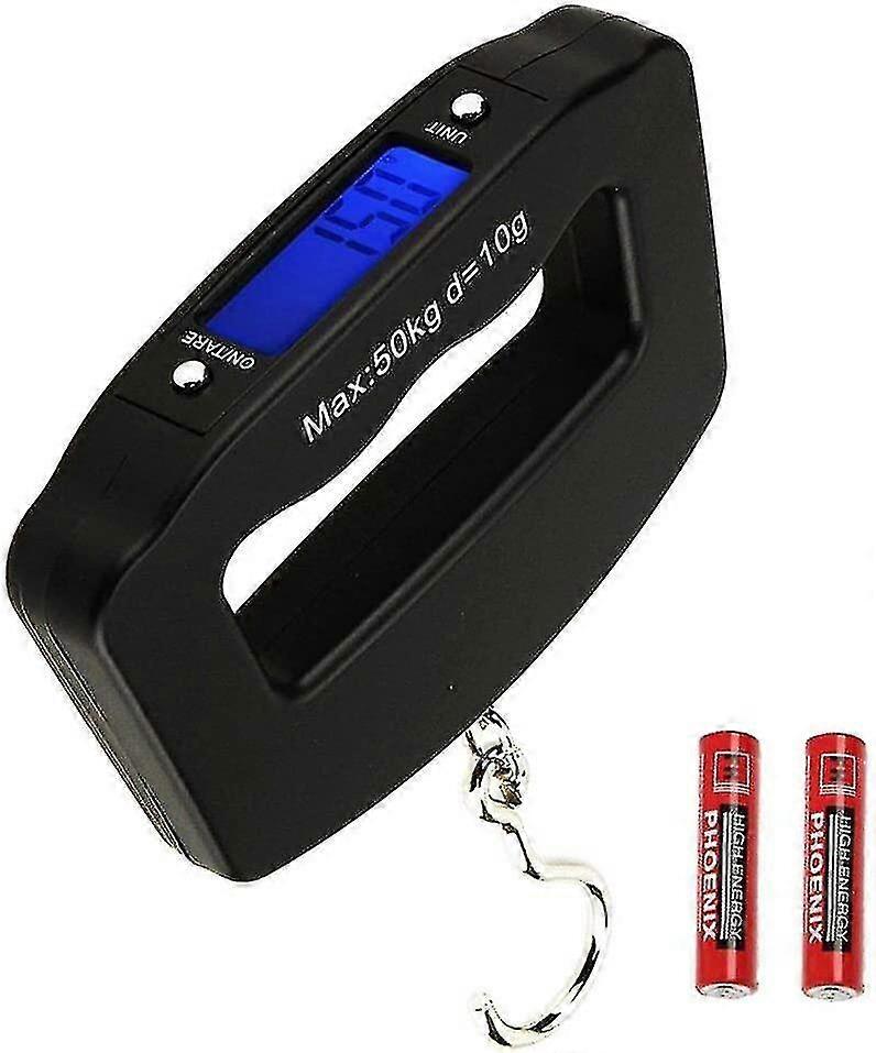 50kg/110lb Digital Luggage Scale With 4 Units (kg/g/lb/oz), Electronic Travel Hanging Scales With Backlit Display/tare/data Hold Function, Handheld St