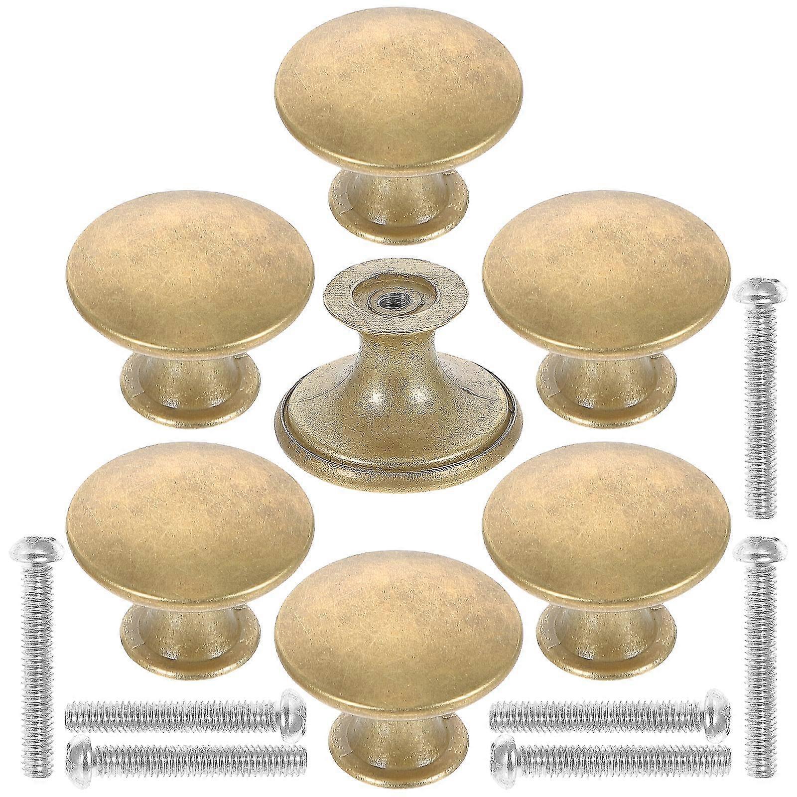 7 Pcs Cabinet Knobs Wardrobe Handle Brass Drawer Knobs Vintage Chest Pulls Cupboard Ring Handle Antique Dresser Knobs