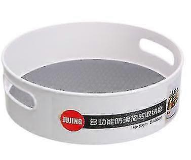 Household storage containers 1 pc non slip rotating storage tray multifunctional plastic storage storage trays grey-l