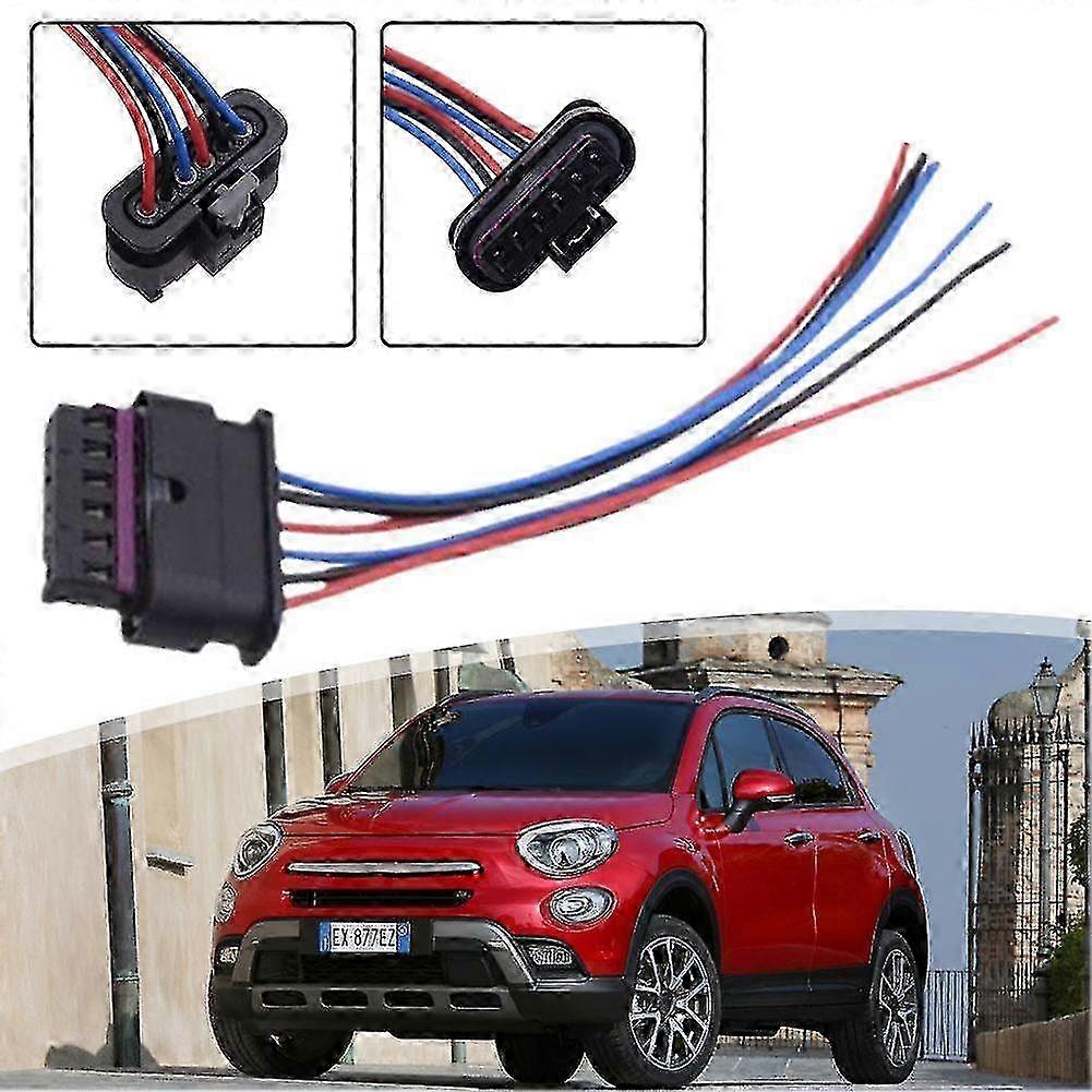 Prewired 6-Pin Rear Tail Light Connector Plug For Fiat 500X (2016-2022) – Matautos Black Housing, Left Or Right