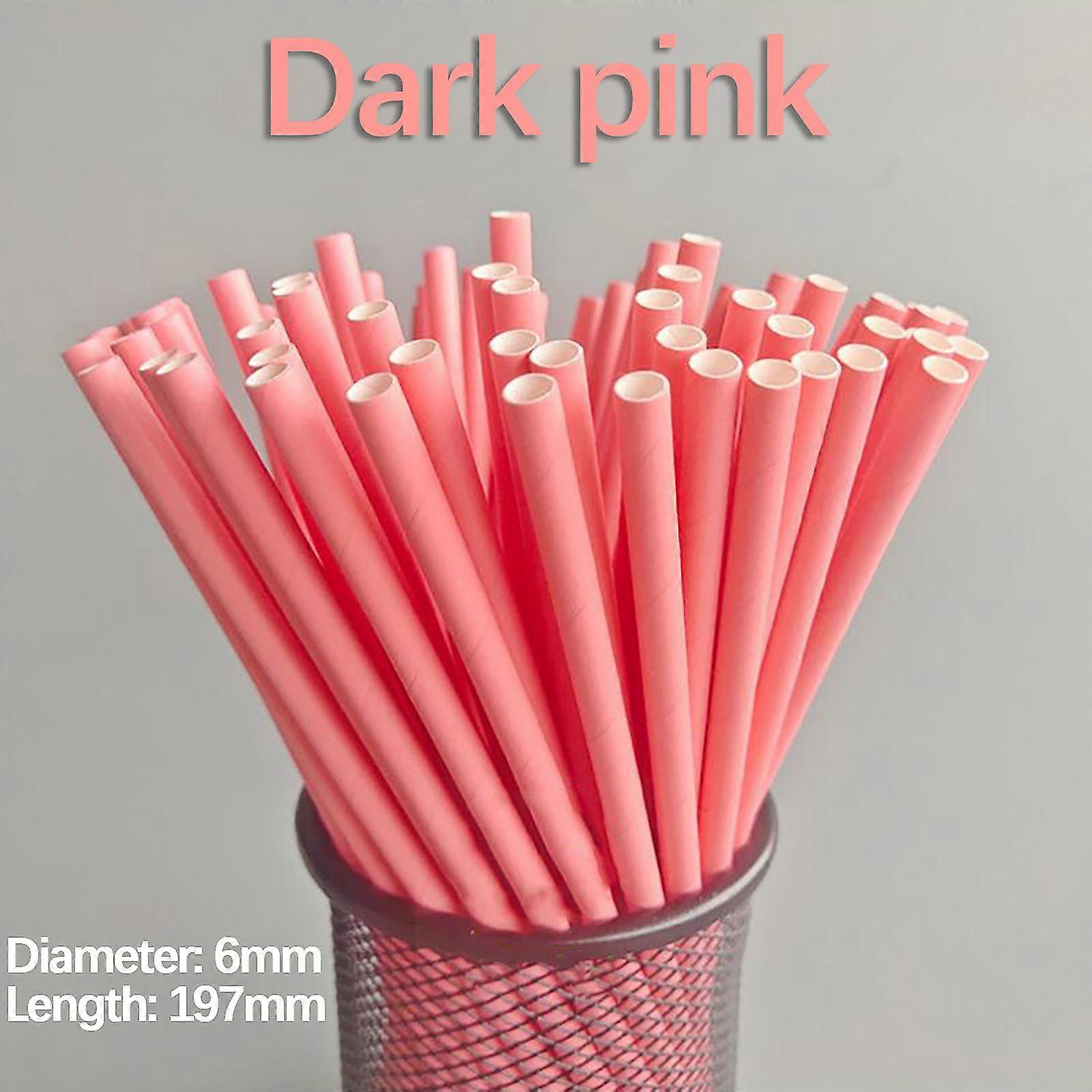 Disposable Degradable Paper Straw Beverage Party Dessert Cake Decoration(50pc)