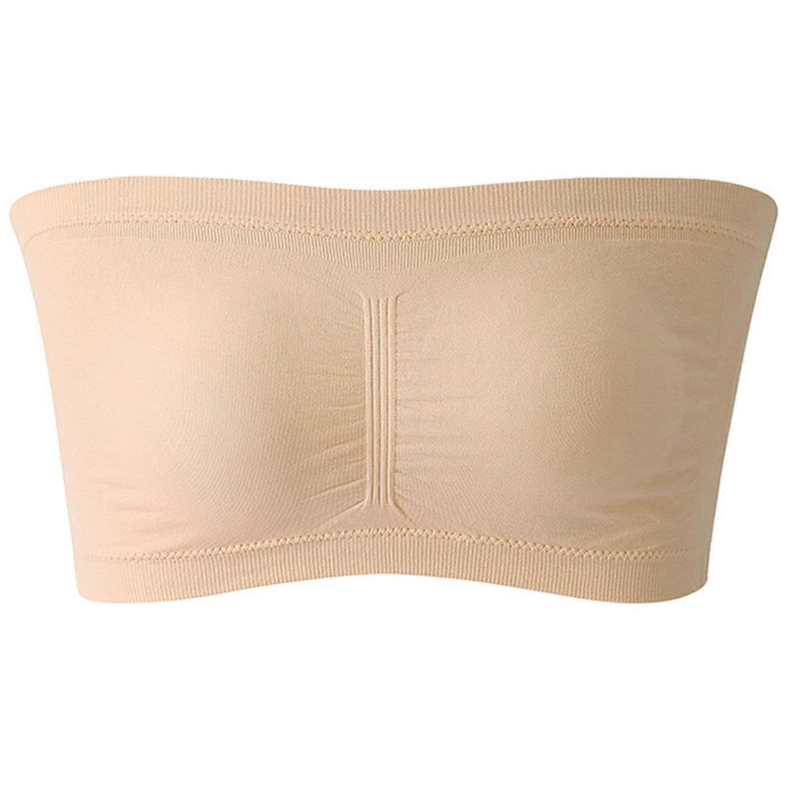 Strapless Padded Bralette Classic Layering Wireless Bra Detachable Pad for Women