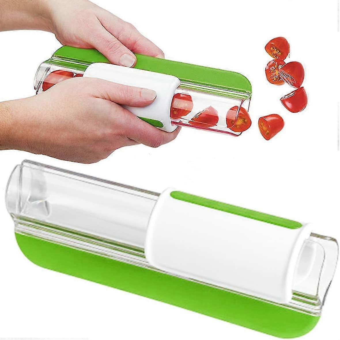 Fruit Slicer Grape/cherry/small Tomato Splitter, Stainless Steel Tomatoes Slicer With Sharp Blades, Salad Fruit Separator For Fruit Salad (di Man)