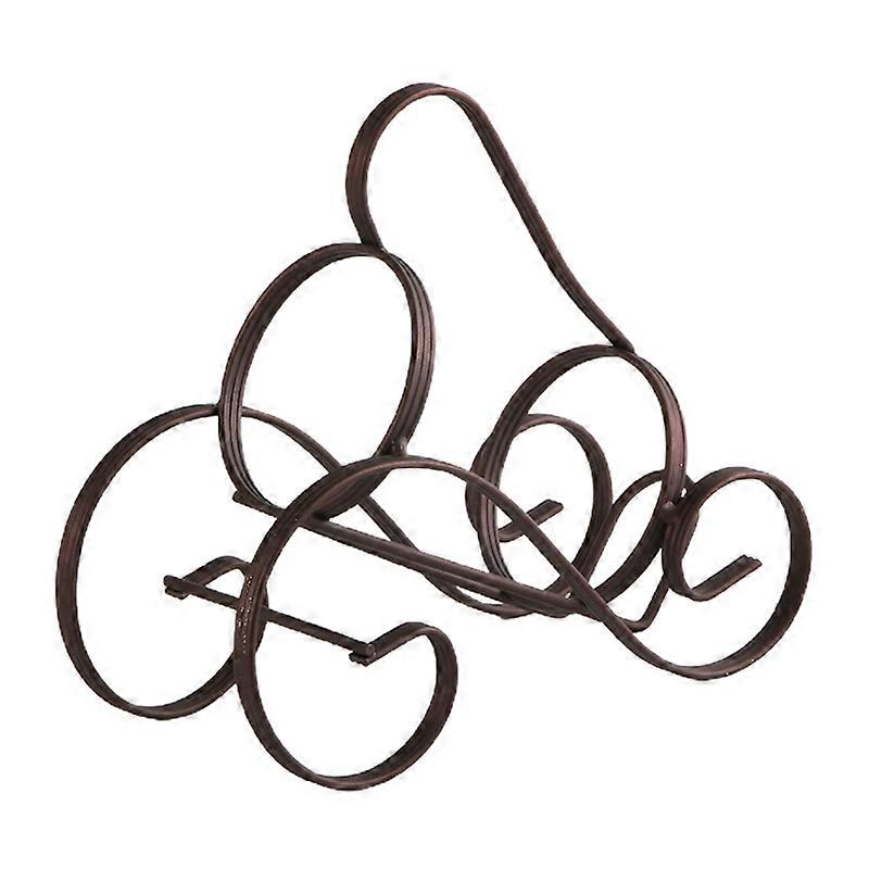 Wine Rack Decorative Strong Bearing Capacity Wrought Iron Countertop Metal Glass Bottle Holder for Home KAESI
