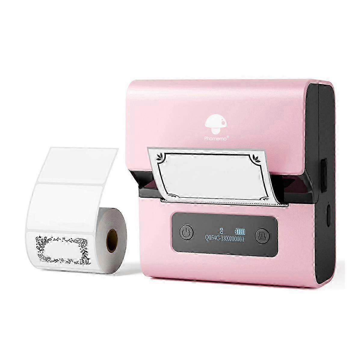 M221 Label Maker Machine Bluetooth bærbar etiketmaskine til stregkoder, adresser, forsendelser, klistermærker Pink