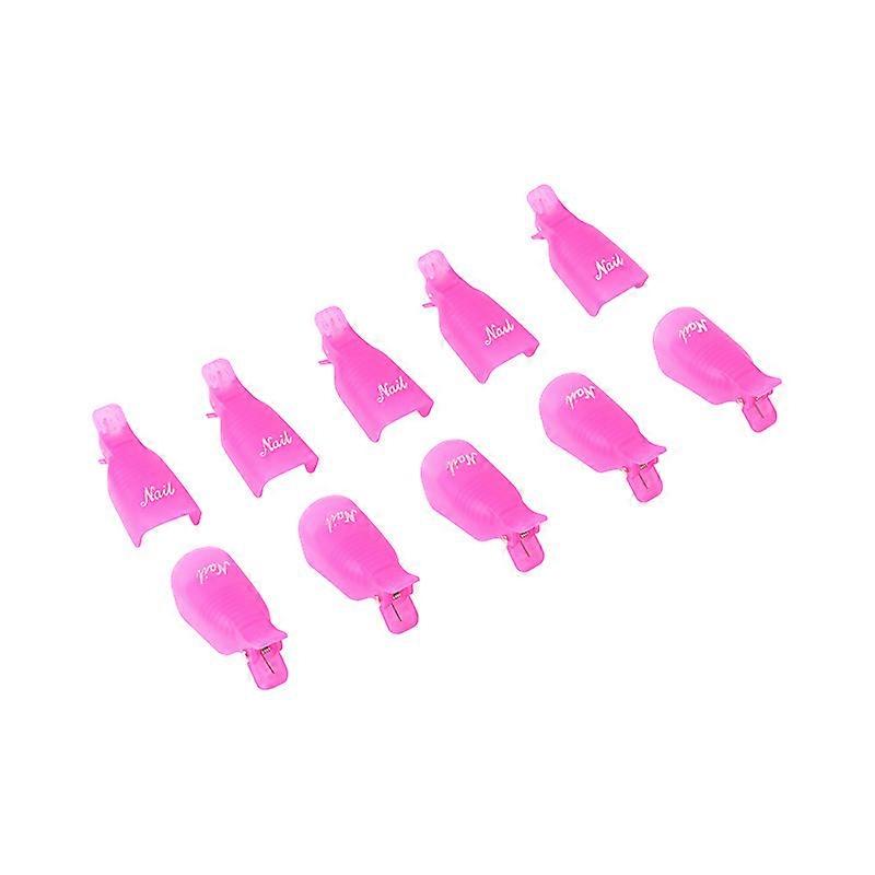 10pcs Plastic Acrylic Nail Art Soak Off