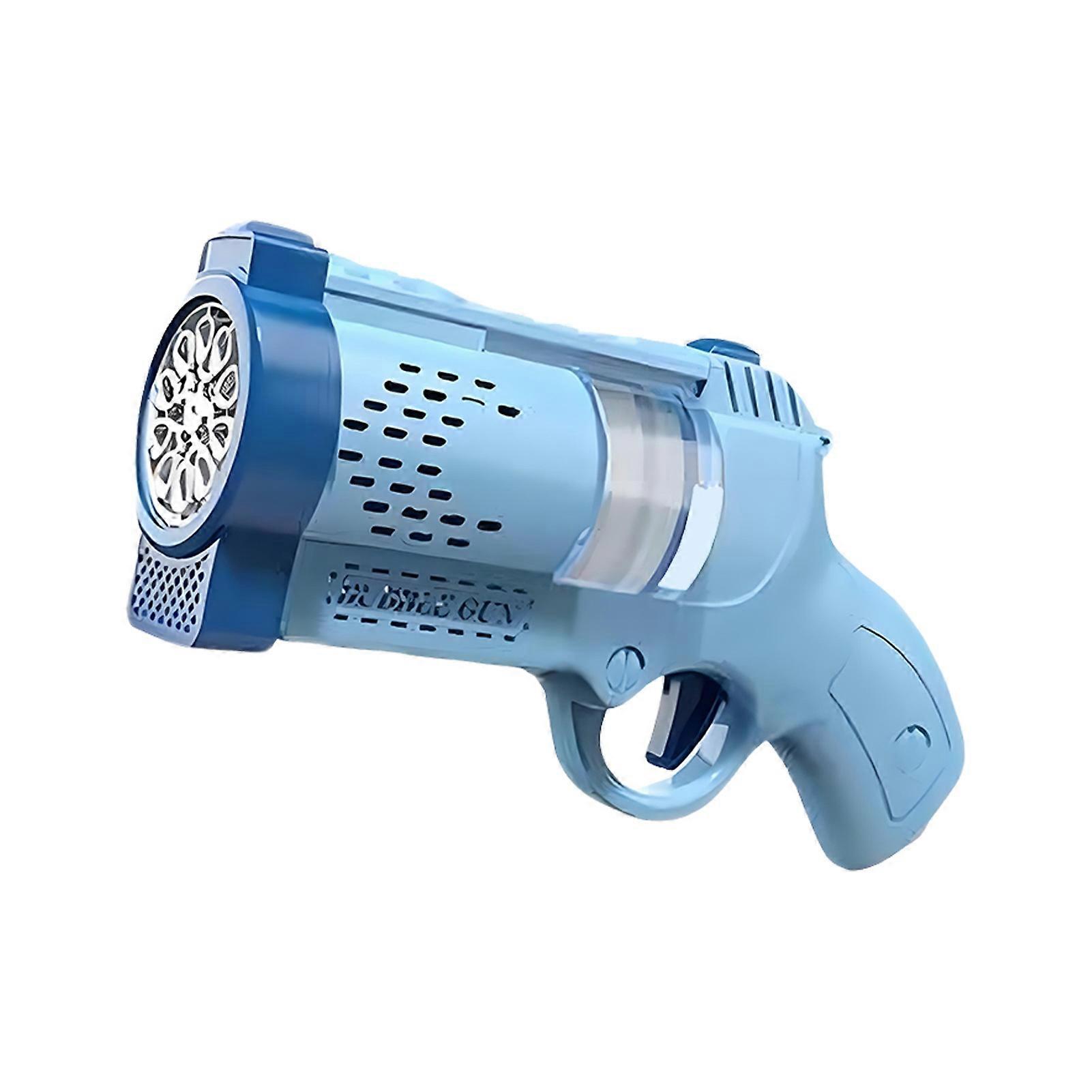 Revolver Bubble Maker Machine with Light 10 Holes Leakproof Portable Kids Handheld Automatic Bubble Blower Toy Toddlers Boys Girls Christmas Gift