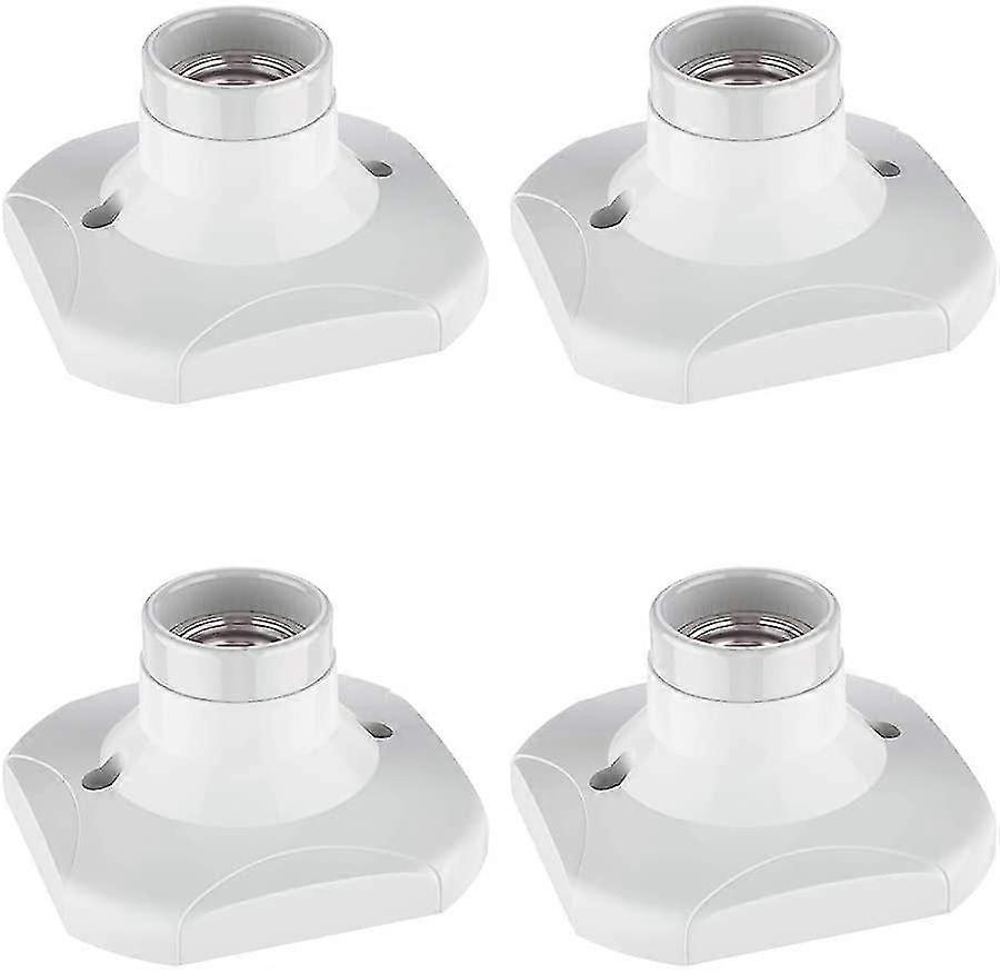 E27 Ceramic Light Bulb Socket, 4 Pcs E27 Lamp Socket Holder Base