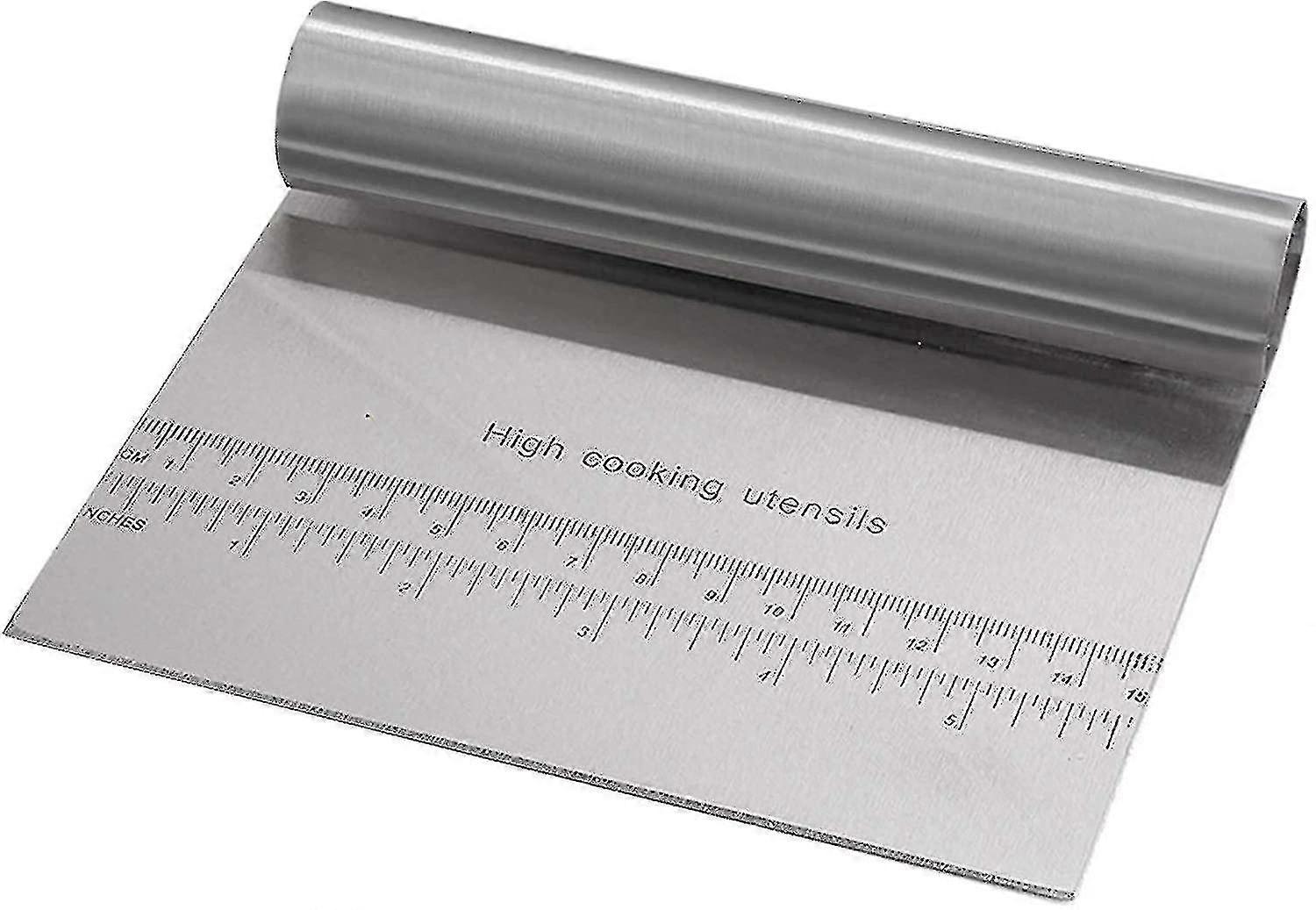 Bench Scraper For Baking Stainless Steel Dough Cake Pastry Cutter Scraper Chopper With Measuring Sca