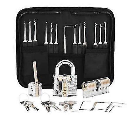 Lock Picking Kit, 24-piece Lock Picking Kit, Practice Tools With 3 Clear Locks