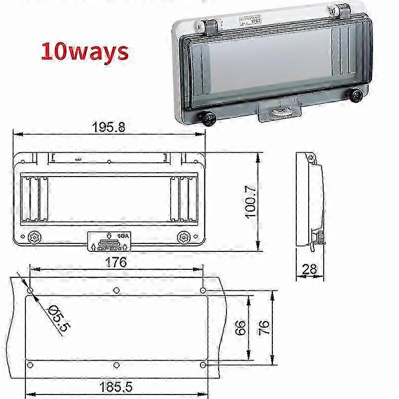 Circuit Breaker Transparent Waterproof Box Window Distribution Box Protect Window Cover Monitor Observation Window Switch Ip67