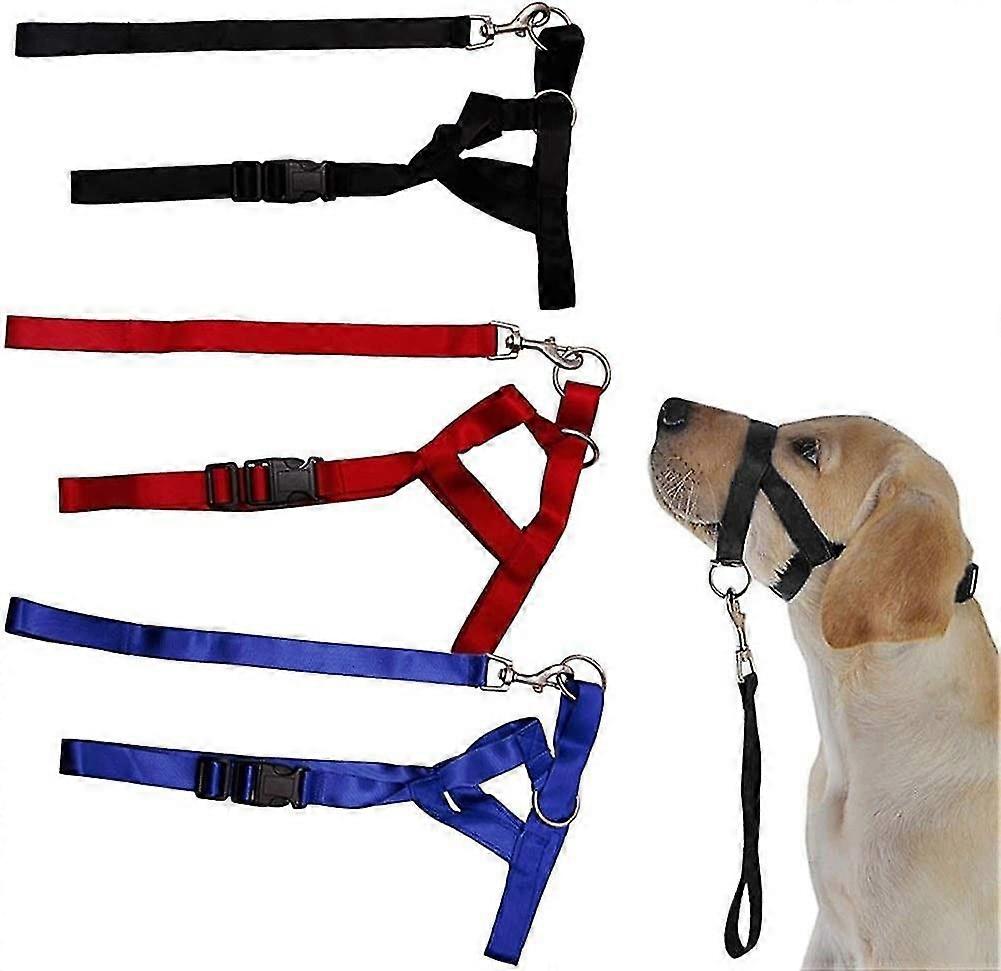 Pet Dog Padded Head Collar Dog Training Halter Stop Pull Training Tools